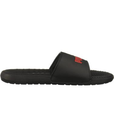 PUMA Cool Cat Slide Sandal - Men's Size 10, Black & High Risk Red - Buy Online on GoSupps.com