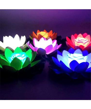 Yeehliny Floating Lotus Lights - LED Waterproof Solar Water Lily Night Lamp for Pool & Garden Decoration (2 Pack) - Buy Online on GoSupps.com