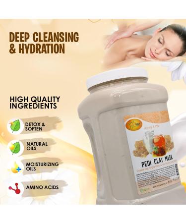 SPA REDI Clay Mask - Milk and Honey 128 Oz | Detoxifying Pedicure & Body Treatment | Deep Cleansing & Hydrating Skin Care - Buy Online on GoSupps.com