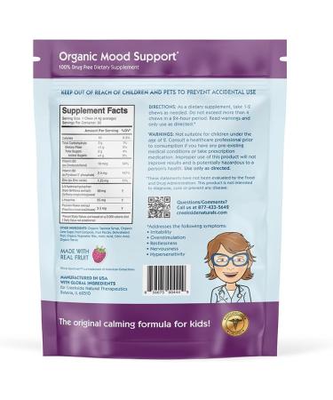 Zen Comfort for Kids - Organic Mood Support Gummies with 5-HTP L-Theanine & Passionflower | Vegan Raspberry Flavor | Pediatrician Formulated | 60 Chews - Buy Online on GoSupps.com