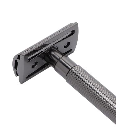 Heavy Duty Vintage Double Edge Safety Razor for Travel | Black Safety Razor for Home & Hotel Use - Buy Online on GoSupps.com