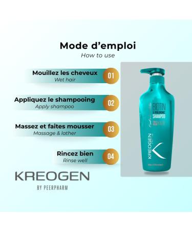  KREOGEN Fortifying Shampoo with Biotin Fine and Fragile Hair 800 ml Volume and Strengthening - Buy Online on GoSupps.com