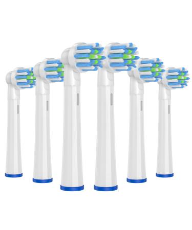 Replacement Heads Compatible with Oral B Braun Sensitive Electric Toothbrush Heads Precision Refills for 7000 Sensitive Gum Care Gentle Clean OralB Pro 1000 9600 500 3000 8000 (6 Count)