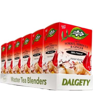 Dalgety Sorrel/Hibiscus & Ginger Herbal Infusion 6x45g Cartons (6 Pack) 100% Natural Caffeine-Free Tea (Total 108 Teabags) Our Delicious Tea Builds the Immune System Fights Fatigue & Boosts Energy - Buy Online on GoSupps.com