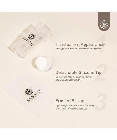 Saviland French Tip Nail Stamper Kit with Black+White Stamping Gel Polish - DIY French Manicure Set - Buy Online on GoSupps.com