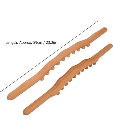 Buy Gua Sha Stick Set - 2 Wooden Massage Tools for Neck & Shoulder Relief | Relax & Rejuvenate - Buy Online on GoSupps.com