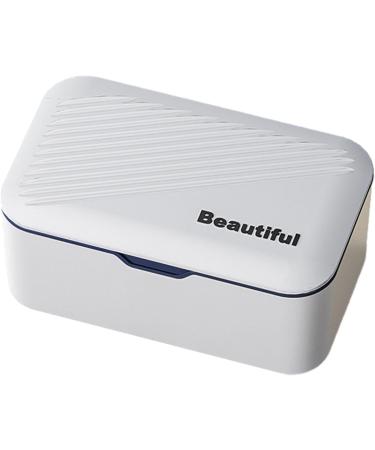 Buy Qiyifang Blue Wet Wiper Holder - Dustproof Damp Cloth Container with Lid for Dormitory Washroom Dressing Table & Desk - Stylish Handkerchief Dispenser for International Shipping - Buy Online on GoSupps.com