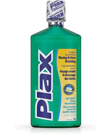 Plax Anti-Plaque Dental Rinse Soft Mint - 24 Oz (Pack of 5)