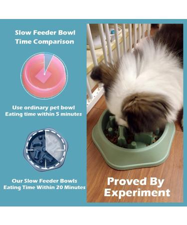 Slow Feeder Dog Bowl for Small to Medium Breed Dogs - Blue | Puppy Puzzle Bowl for Slow Eating & Treat Dispensing - Buy Online on GoSupps.com