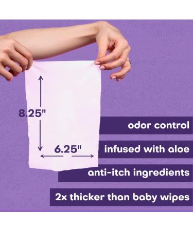 Violet Vibes Moisturizing Flushable Bathroom Wet Wipes for Women - Aloe Coconut Rose - 80 ct Pack - Buy Online on GoSupps.com