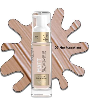  VOLLARE COSMETICS Vollare Cosmetics Foundation - Liquid and Long Lasting - 24h Adhesion - Vegan Natural Cosmetics with Pump (05 Hot Macchiato) - Buy Online on GoSupps.com
