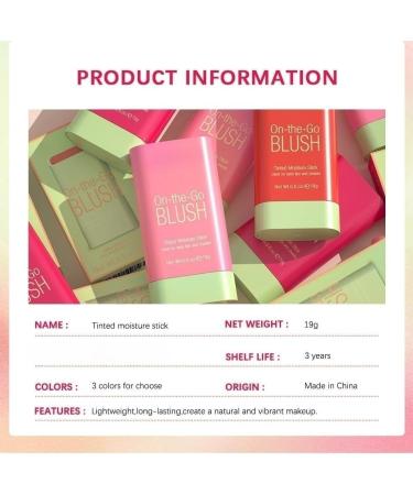 Kayswang Blush Stick 2-in-1 Cheek and Lip Tinted Moisture Stick Multi-Use Makeup Shadow Lips Cheek Blusher Creamy Makeup Long Lasting Natural Nude Makeup for All Skin (3PC) - Buy Online on GoSupps.com