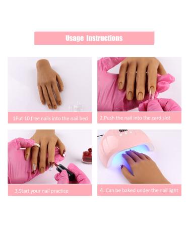 Flexible Silicone Nail Training Hand with Stand Bracket - Nail Practice Tool for Acrylic Nails - Right Hand 4 - Buy Online on GoSupps.com