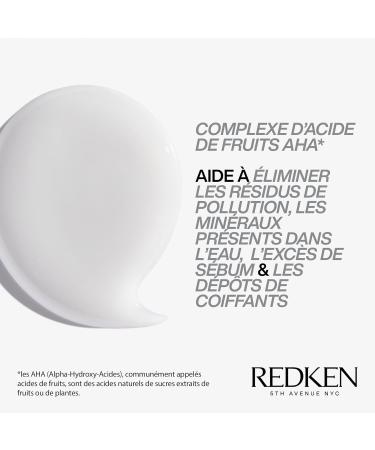 REDKEN - Detox Shampoo - Purifies & Refreshes - Eliminates Pollution Residues - Silicone Free - AHA Fruit Acids - All Hair Types - Hair Cleansing Cream - 250 ml - Buy Online on GoSupps.com