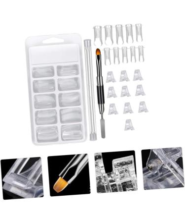 MAGICLULU 3 Sets Nail Set Stainless Salon De Pro Women Nail Extension Set Nail Art Clip Gel Kit for Nails Lengthening Nail Tips Clip Nail Clip Manicure Nail Piece Tool Abs White - Buy Online on GoSupps.com