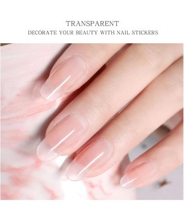 Transparent Gel Nail Strips KALEFUL Semi Cured Gel Nail Stickers Nail Art Decoration Design Supplies - Buy Online on GoSupps.com