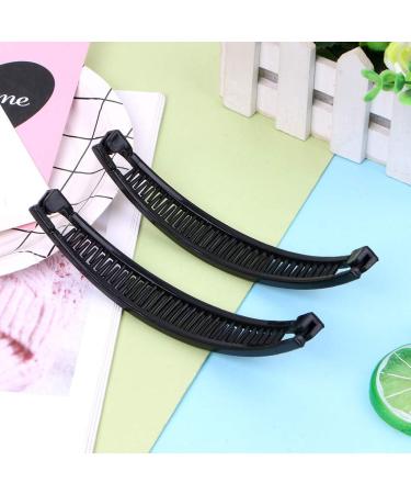 Buy Niumanery 2 Pcs Set Fashion Banana Hair Clip - Black & White Ponytail Holders - Stylish Hairgrips for Effortless Updos - Buy Online on GoSupps.com