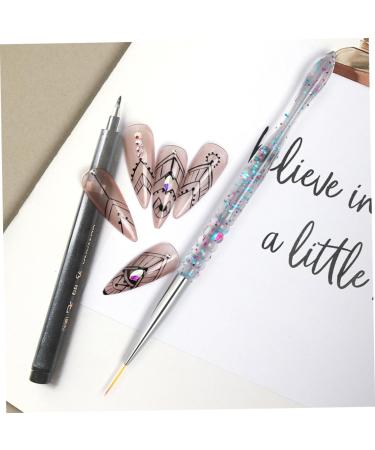 Housoutil 2sets Nail Art Drawing Pen Manicure Accessory Liner Brush Liner Paint Fashion Nail Art Pen Nail Art Liner Manicure Accessories Brush The Brush Miniature - Buy Online on GoSupps.com
