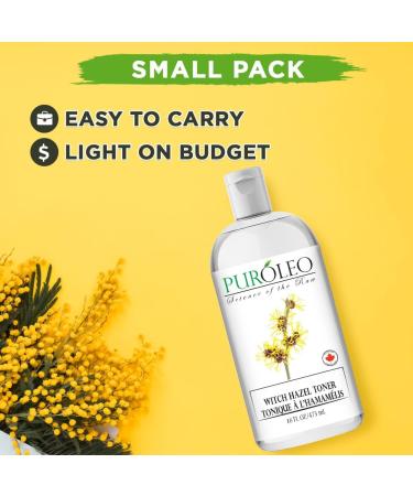 PUROLEO Witch Hazel Toner 16 Fl Oz/473 ML (Packed in Canada) Refresh and Revitalize Your Skin with | Premium Bottle | Luxury Skin Care Toner | Facial Toner for Postpartum & Skincare 473 ml (Pack of 1) - Buy Online on GoSupps.com
