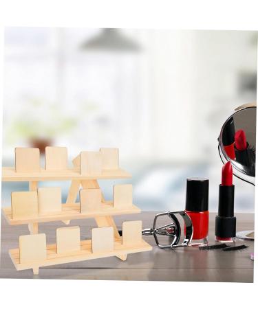 POPETPOP 1pc Nail Art Display Stand Make up Kit Tiered Nail Art Stand Makeup Tools Wooden Nail Color Board Beauty Tools Acrylic Stands for Display Nail Art Tools Log Sample Manicure Tools - Buy Online on GoSupps.com