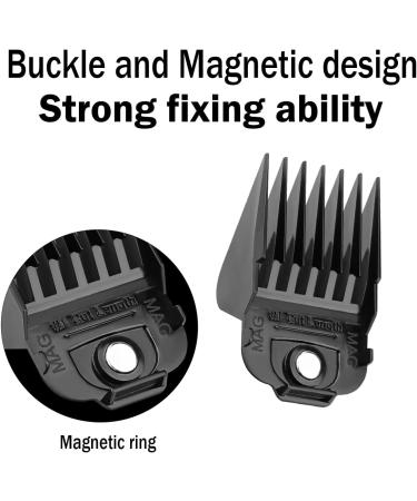 Andis Clipper Guards Set - Kaynway Professional Upgrade Magnetic Comb Guides for Andis Master Clipper 10PCS (Black) - Buy Online on GoSupps.com