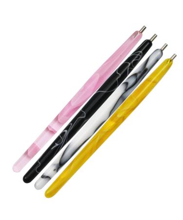 4 Pieces Sets Nail Art Brush Pen Tool 3D Embossing Pens for Hand Manicure