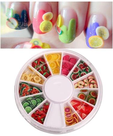 Nail art piece1box Creative Nail Art Decoration Cute Finger Nail Fresh Fruit Multi Usage Polymer Clay Fruit Rods Sticks (12 Pattern) - Buy Online on GoSupps.com