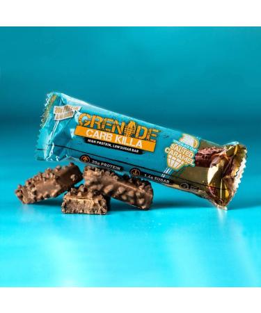 Grenade Carb Killa High Protein and Low Carb Bar 12 x 60 g - Chocolate Chip Salted Caramel - Buy Online on GoSupps.com