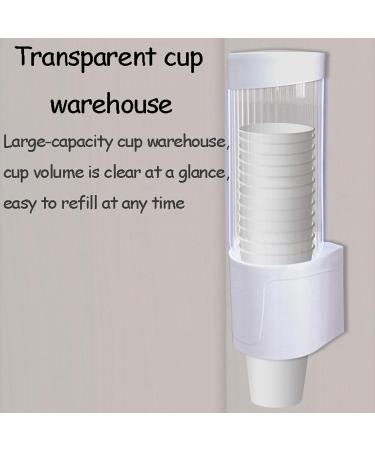 Cardboard Cup Dispenser for Water & Mouthwash | Practical Disposable Cup Holder | Optimal Oral Hygiene | 9.5x25x8.5cm - Buy Online on GoSupps.com