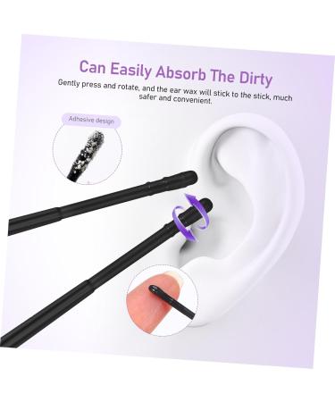 Beaupretty 200Pcs Disposable Ear Cleaning Sticks Sticky Ear Wax Removers for Safe and Ear Care Water Based Tips for All Ages Practical Ear Cleaning - Buy Online on GoSupps.com