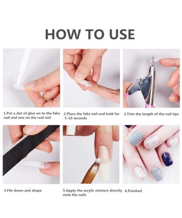 MuYwa 500pcs Acrylic French Nail Tips with Clipper - Natural | for Salons & DIY Nail Art - Buy Online on GoSupps.com