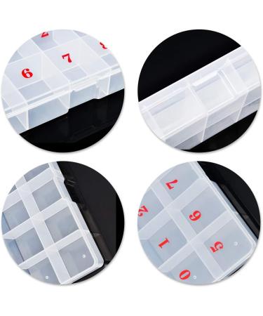 Tixqeaif 4Piece 10 Transparent False Tips Rhinestone Glitter Storage Container Numeral Grid Boxes - Buy Online on GoSupps.com