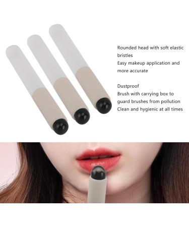 Soft Silicone Lip Brush Portable Lipstick Applicators with Storage Box Dustproof Multipurpose Fine Workmanship Anti Powder Absorption - Buy Online on GoSupps.com