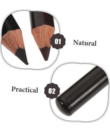 PLAFOPE 4pcs Wooden Eyebrow Pencil Brow Filler Pen Eyeliner Pencils Eye Brow Pencils for Women Brown Shaper - Buy Online on GoSupps.com