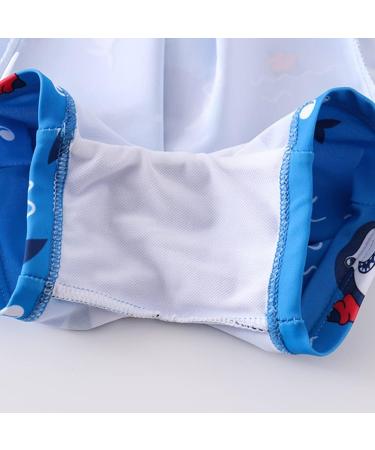 PythJooh Baby Boy Rash Guard Swimsuit with Shark Print Shorts | 12-18 Months | E - Happy Shark - Buy Online on GoSupps.com