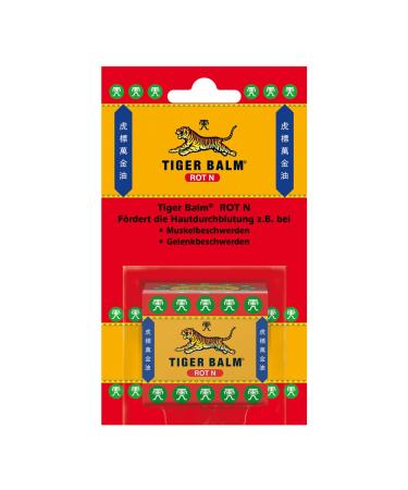 TIGER BALM RED N - Natural balm to promote blood circulation in the skin - rub in with high-quality essential oils - 19.4 g - Buy Online on GoSupps.com