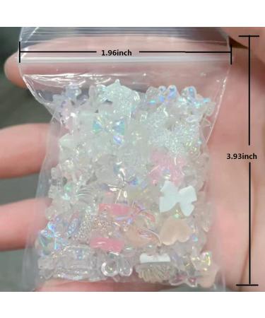 SHANERQIE 100+pcs 3D Nail Charms - Mixed Butterfly, Bow, and Bear Charms for DIY Manicure Decoration - Peach/Bear/Aurora Skirt - Women/Girls - Buy Online on GoSupps.com