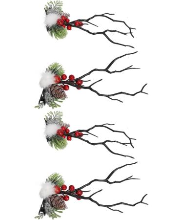 2 Pairs Christmas Hair Pins Reindeer Antlers Clips for Costume Party School Event - Buy Online on GoSupps.com