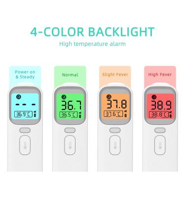 Maymocon Baby Ear Thermometer - Infrared Digital 4-in-1 Touchless Forehead Thermometer for Kids & Adults - CE Approved with Fever Alarm - 1S Reading - Memory Function - Grey Cap - Buy Online on GoSupps.com