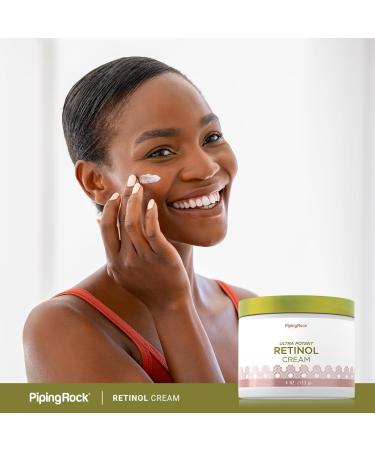 Piping Rock Retinol Cream for Face and Neck | 4 oz | Ultra Potent | Non GMO Gluten Free - Buy Online on GoSupps.com