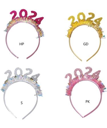 hgnxa 2024 New Year Hairband Women Students Music Festivals Photography Hairband Sequins Letter Headbands for Taking Photo Gold - Buy Online on GoSupps.com