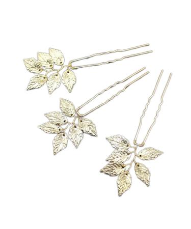 Buy Snap Clips Wedding Hairpins | Gold & Silver Leaf Hair Accessories for Bridesmaids & Women - Buy Online on GoSupps.com