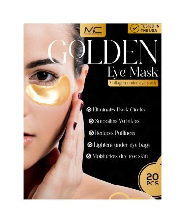 MC Under Eye Patch (20pcs) - Golden Eye Mask for Men and Women - Collagen Gel Pads for Under Eye Care - Buy Online on GoSupps.com