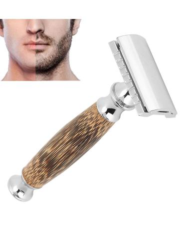 Ankroyu Security Razor Reusable Manual Aluminum Razor with Wooden Handle for Men & Women | Traditional Eco-Friendly Shaving - Buy Online on GoSupps.com