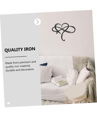 GRIRIW 1pc Iron Pendant Home Decor Heart Pendant Room Backdrop Hanging Ornament Wrought Iron Wall Hanging 45x39cm Black - Buy Online on GoSupps.com