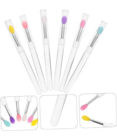 DRESSOOS 6pcs Small Lip Brush with Lid Lip Gloss Lipstick Eyeshadow Eye Shadows Applicators Lip Applicator Silicone Makeup Brush Lip Mask Applicator Lip Wands Scrub Brush Plastic - Buy Online on GoSupps.com