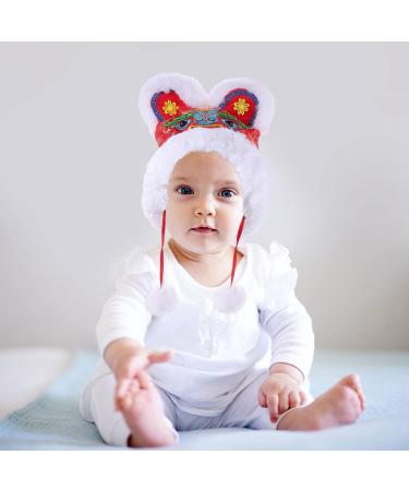 Gadpiparty 2pcs Chinese Hat Kids Chinese New Year Hat Warm Hat Spring Festival Photo Props 31X30X4CM - Buy Online on GoSupps.com