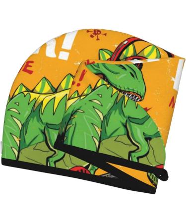 Cool Dinosaur Guitar Microfiber Hair Towel | Soft Super Absorbent Hair Wrap for Women | Quick Dry Coral Velvet Cap for Long Curly & Thick Hair - Buy Online on GoSupps.com