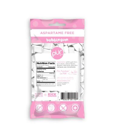PUR Sugar Free Bubblegum Gum with Xylitol - 55 Pieces, Vegan & Keto Friendly - Buy Online on GoSupps.com
