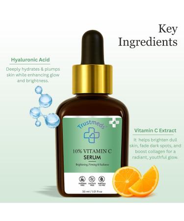 10% Vitamin C Face Serum Lightweight Facial Serum for Daily Skincare Routine Fast-Absorbing Non-Greasy Formula Dropper Bottle 30ml - Buy Online on GoSupps.com